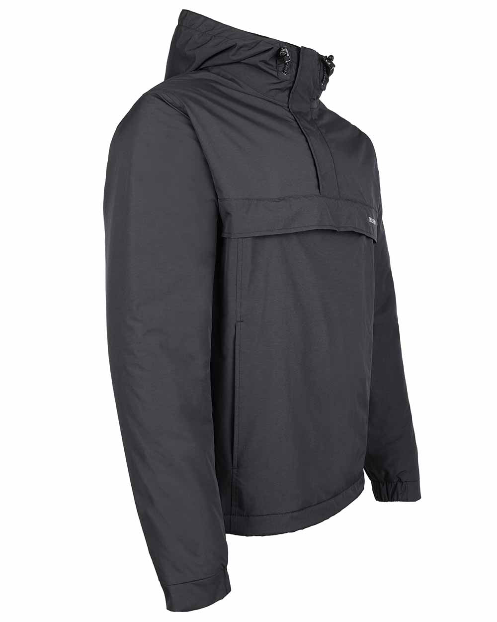 Black Coloured TuffStuff Sutherland Waterproof Windbreaker Smock On A White Background