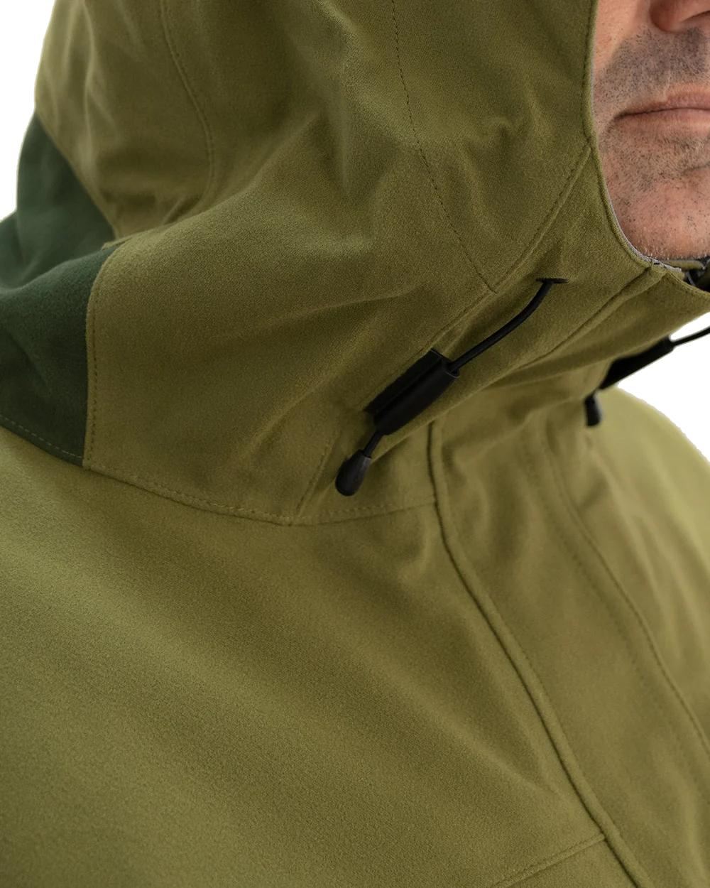 Tussock Green Coloured Swazi Kagoule Jacket On A White Background