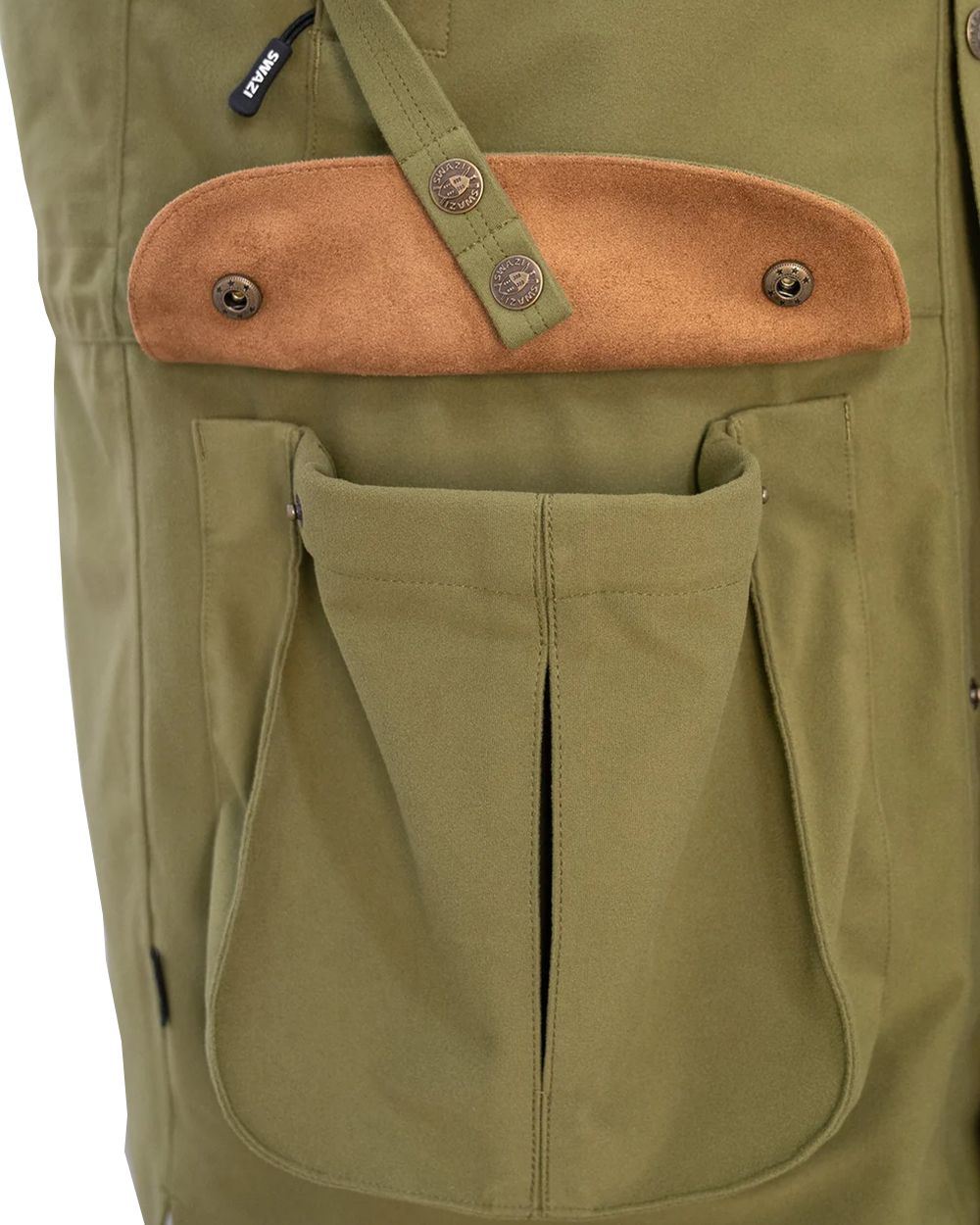 Tussock Green Coloured Swazi Wapiti Xp Jacket On A White Background