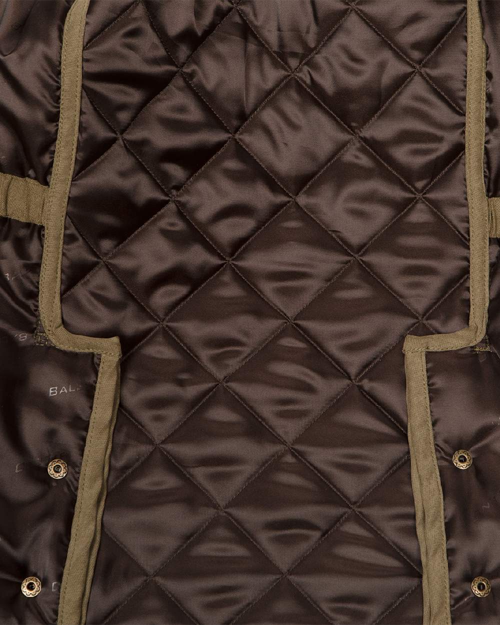 Light Khaki Coloured Baleno Halifax Ladies Quilted Jacket on white background