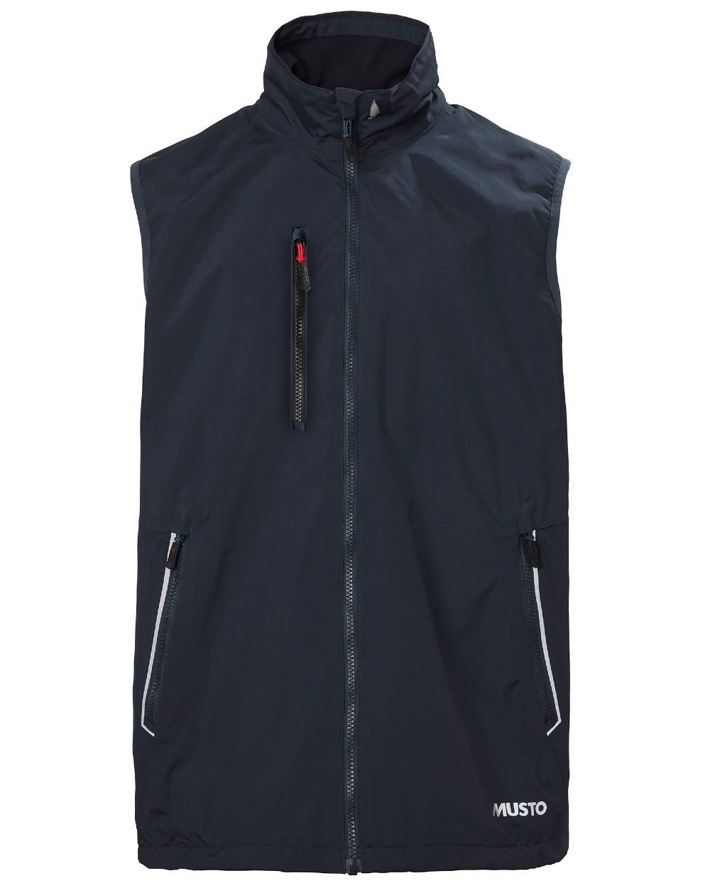 True Navy Coloured Musto Corsica Gilet 2.0 On A White Background