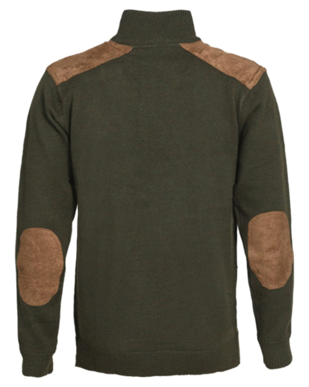 Khaki Coloured Verney Carron Fox Zipped Pullover on white background
