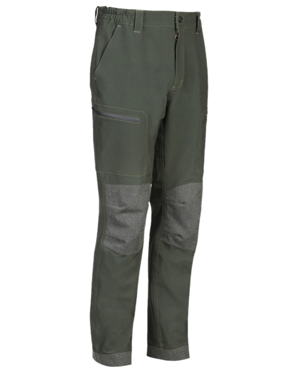 Khaki Coloured Verney Carron Mens Chamois Trousers on white background