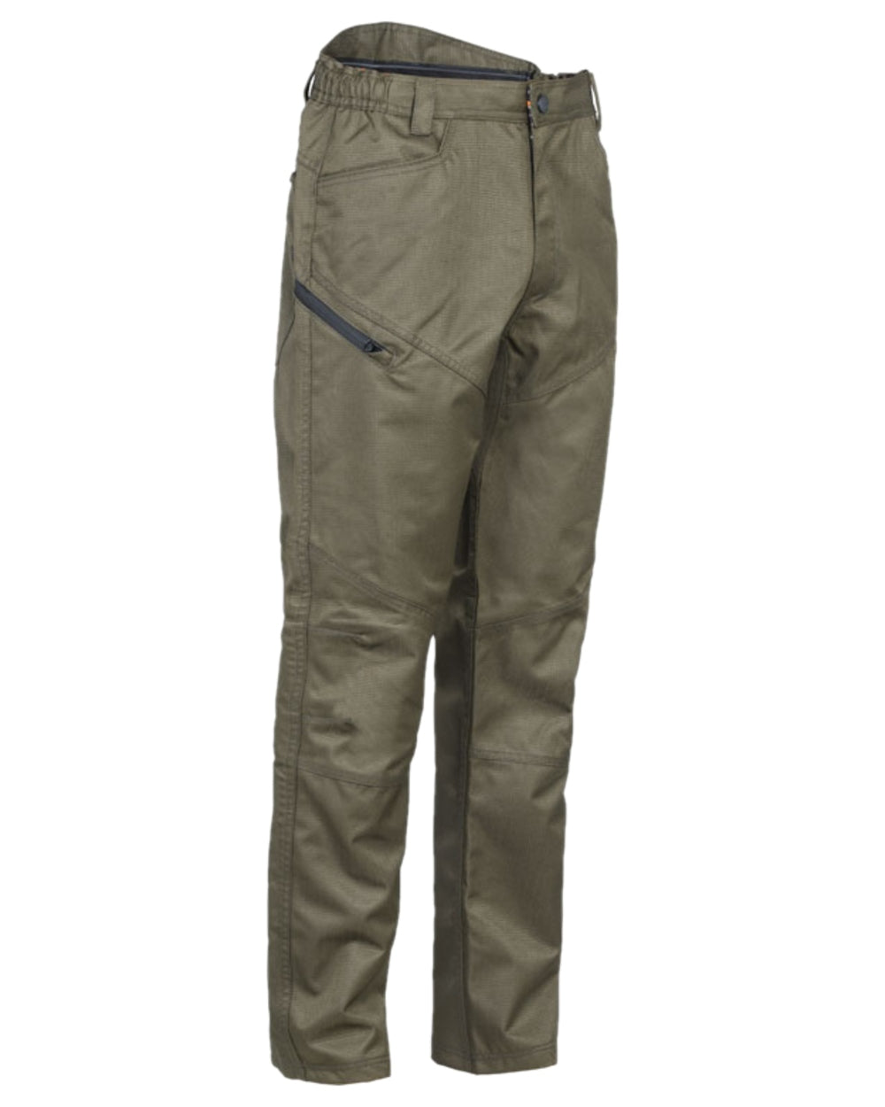 Khaki Coloured Verney Carron Mens Griffon Waterproof Trousers on white background