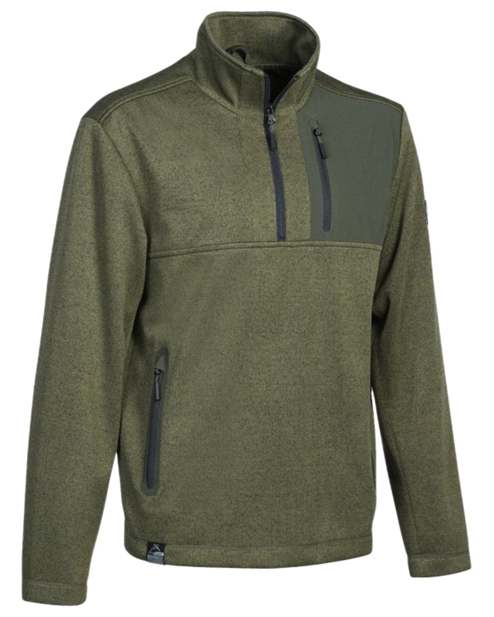 Khaki Coloured Verney Carron Mens Windbreaker Sweater on white background