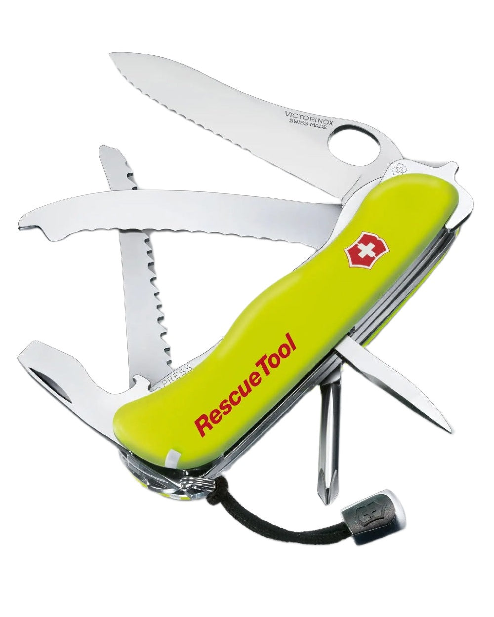 Victorinox Rescue Tool Swiss Army Pocket Knife on white background