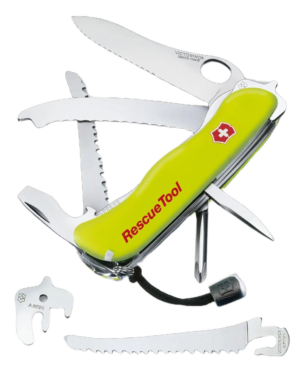 Victorinox Rescue Tool Swiss Army Pocket Knife on white background