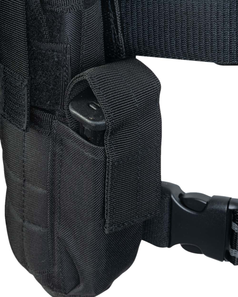 Black Coloured Viper Adjustable Holster on white background