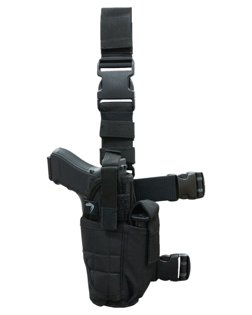 Black Coloured Viper Adjustable Holster on white background