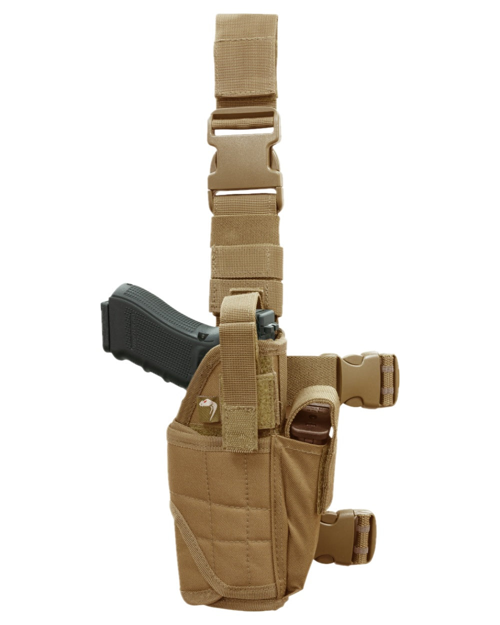 Coyote Coloured Viper Adjustable Holster on white background