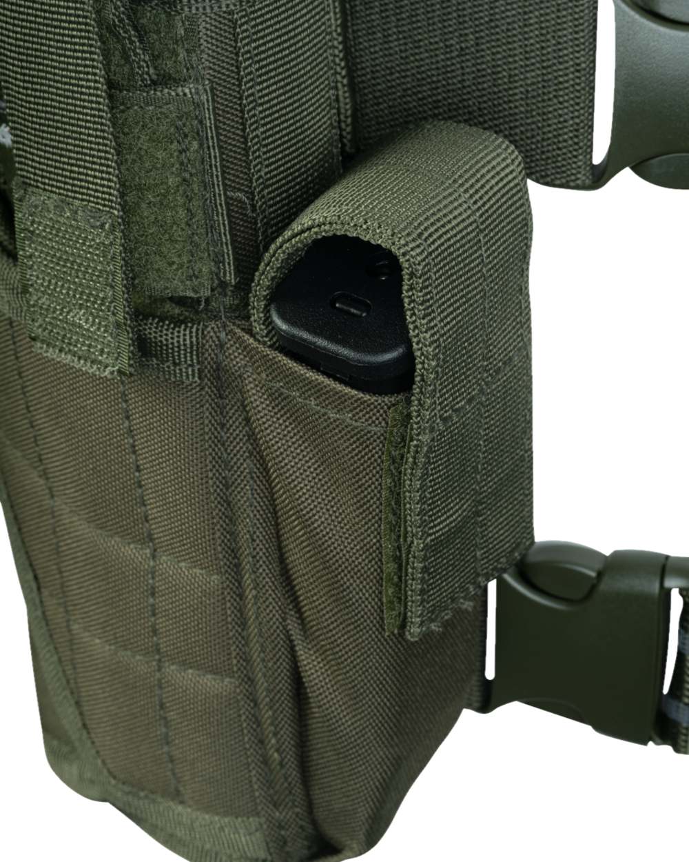 Green Coloured Viper Adjustable Holster on white background