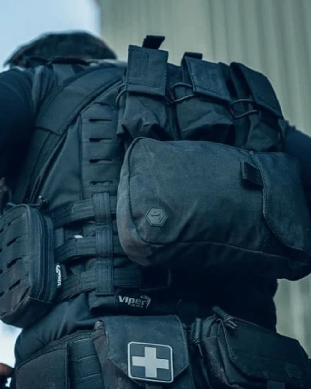 Black Coloured Viper Assault Panel on blurry background