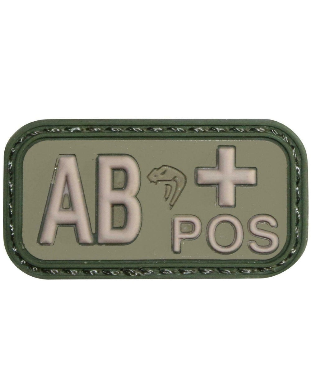 Green Coloured Viper Blood Group Rubber Patch on white background