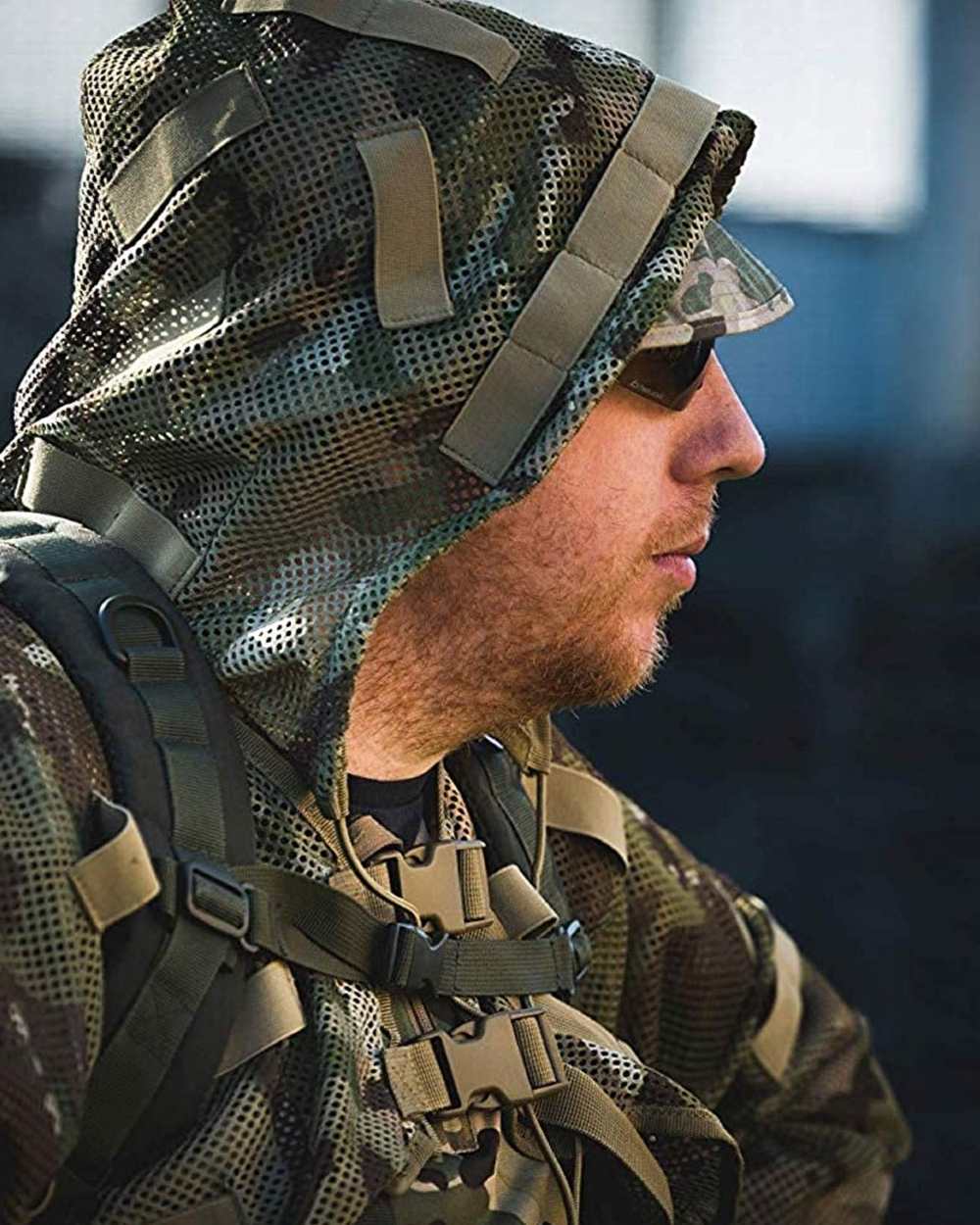 Camo Coloured Viper Concealment Vest on blurry background