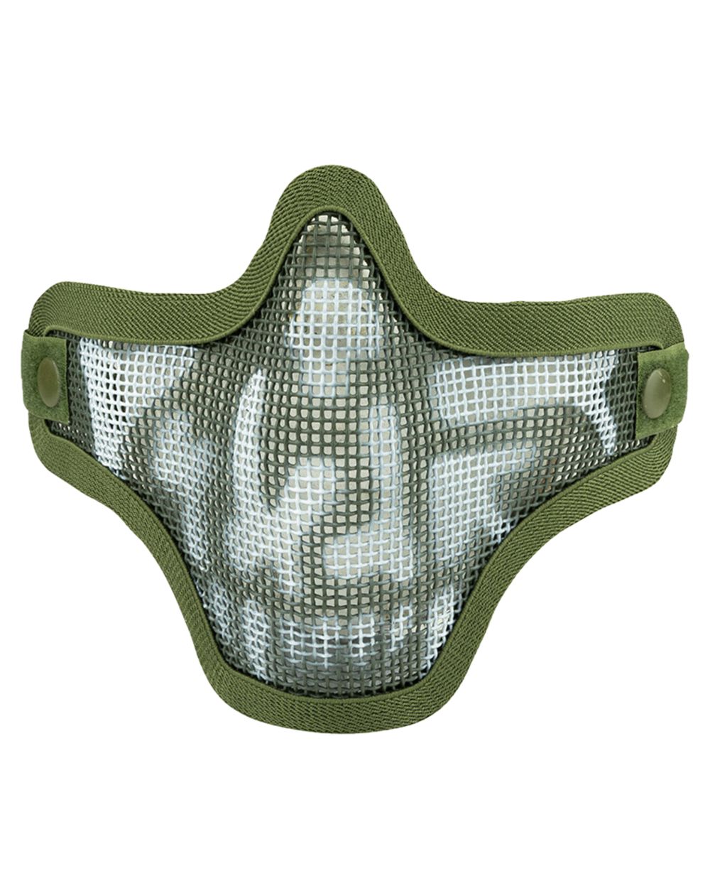 Green Coloured Viper Crossteel Face Mask Skull on white background