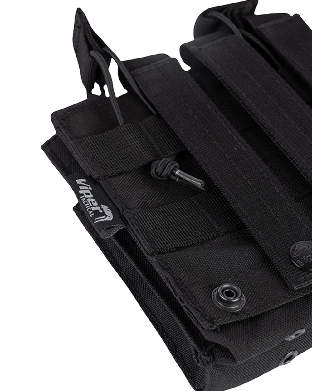 Black Coloured Viper Double Duo Mag Pouch on white background