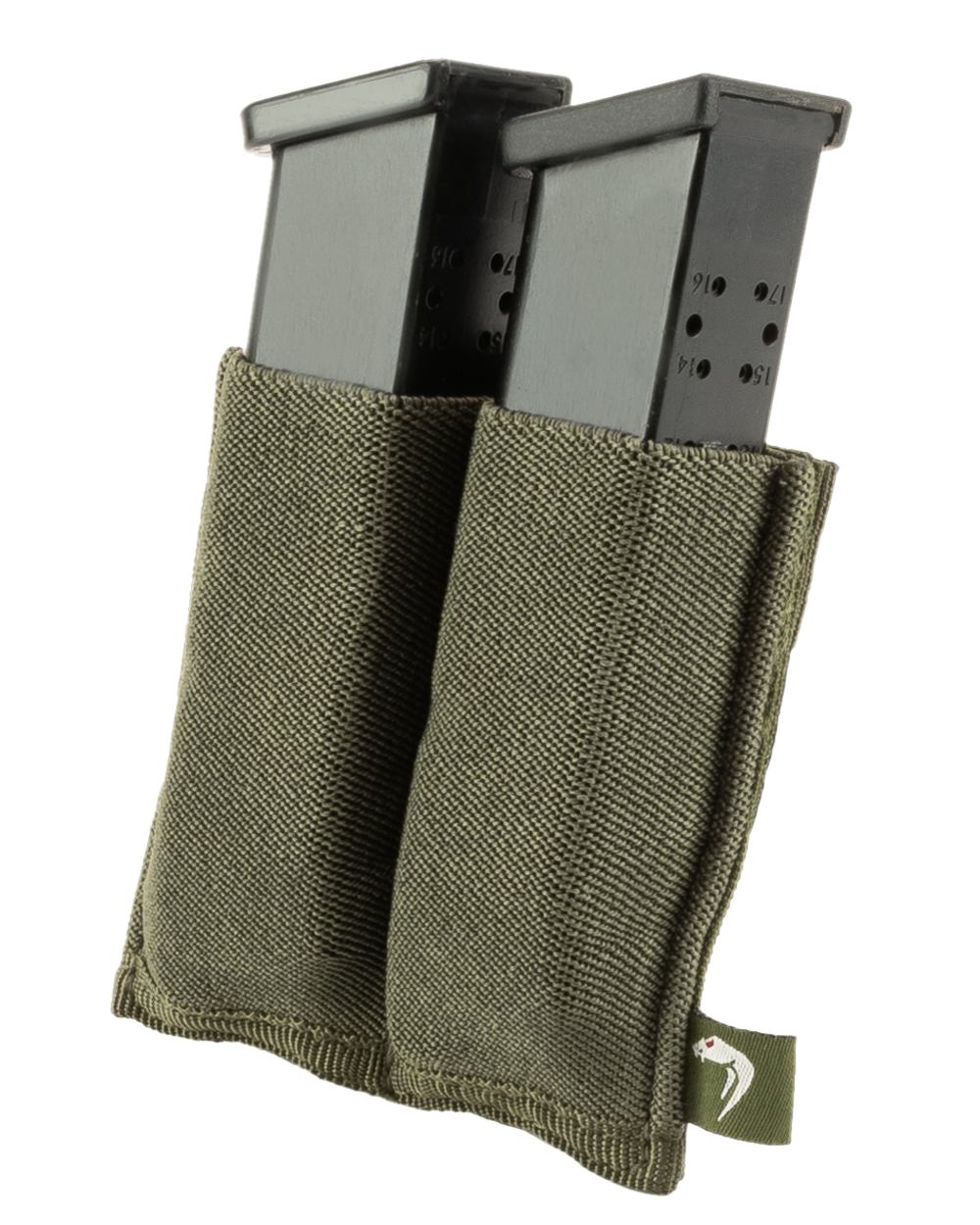 Green Coloured Viper Double Pistol Mag Plate on white background