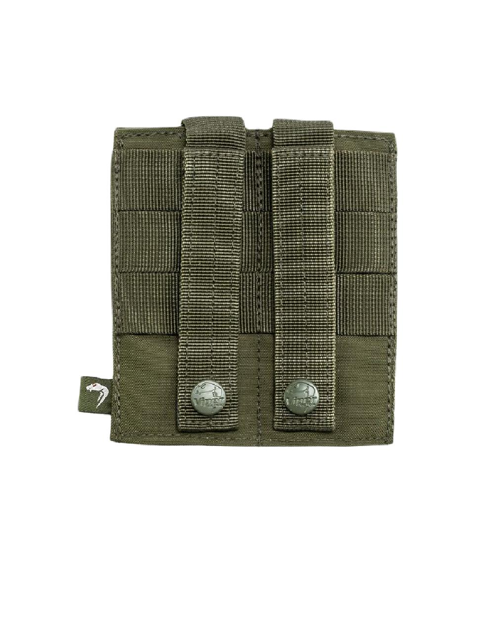 Green Coloured Viper Double SMG Mag Plate on white background