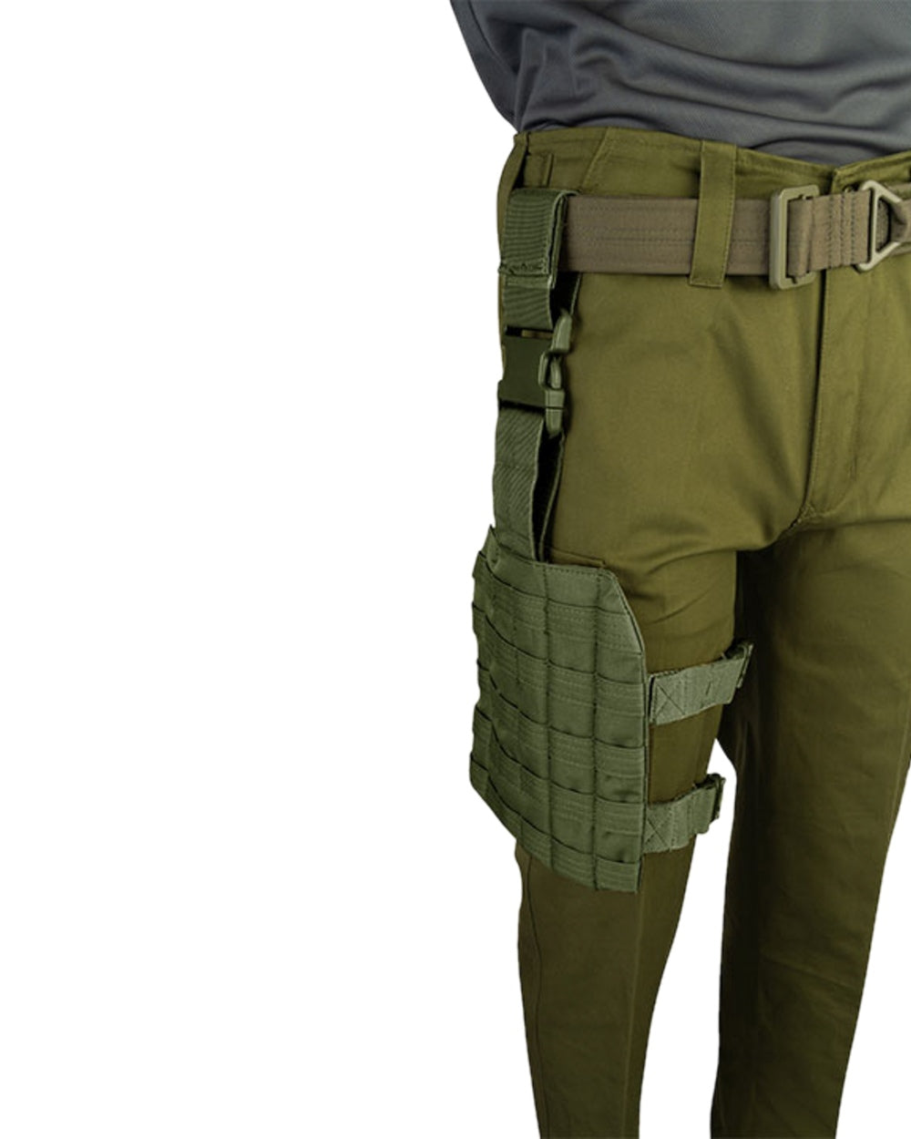 Green Coloured Viper Elite Dropleg Platform on white background