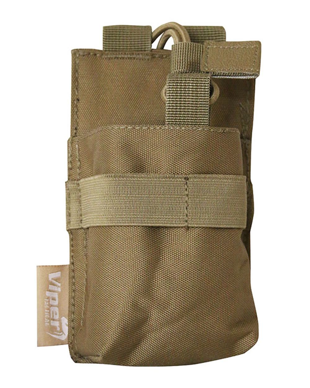 Coyote Coloured Viper GPS Radio Pouch on white background