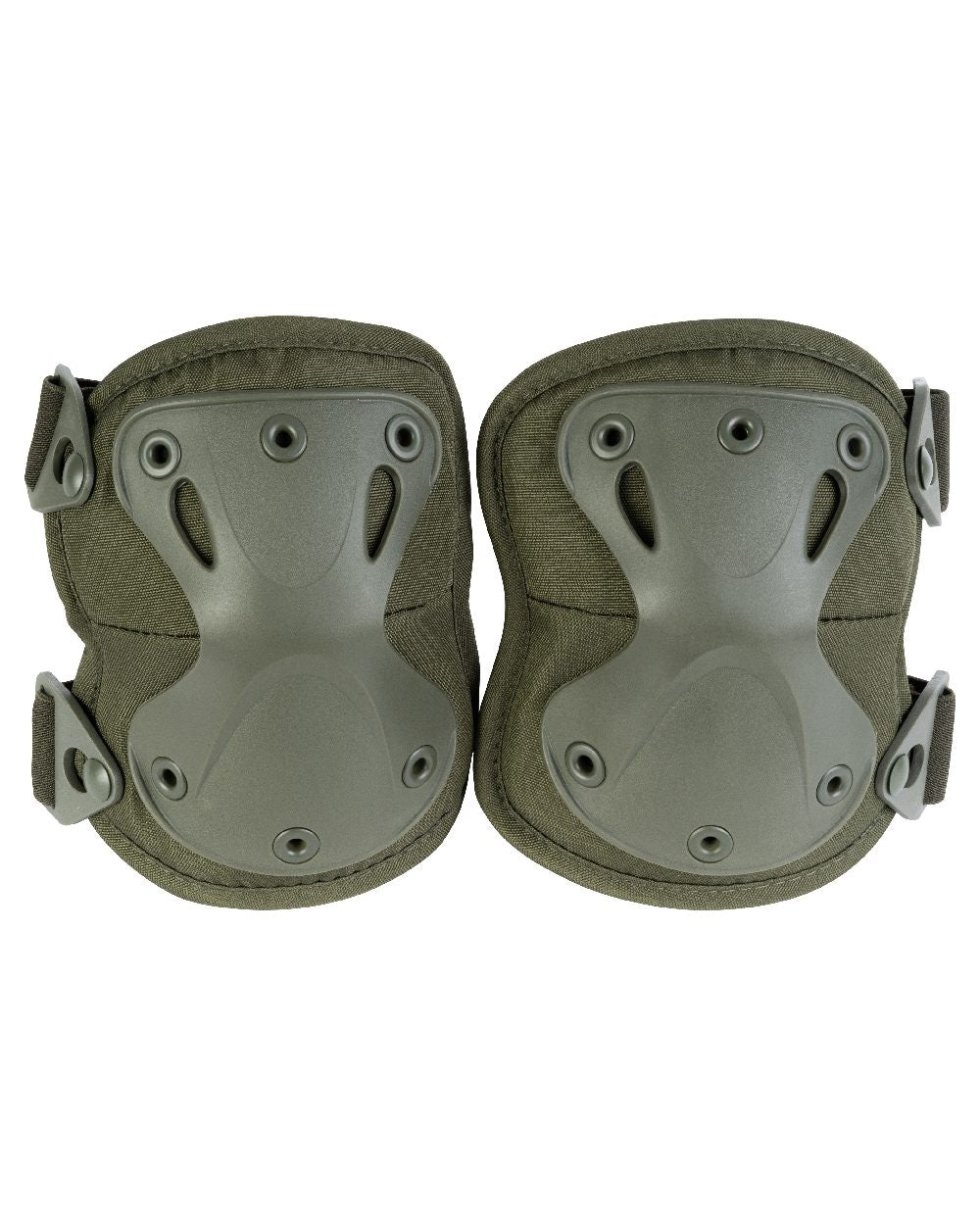 Green Coloured Viper Hard Shell Knee Pads on white background