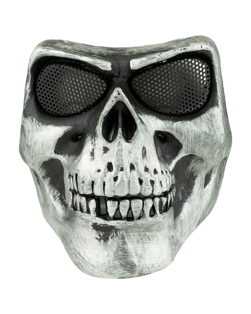Viper Hardshell Face Mask Skull on white background