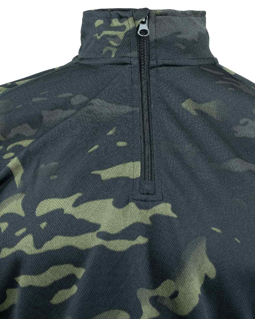 VCAM Black Coloured Viper Mesh-Tech Armour Top on white background