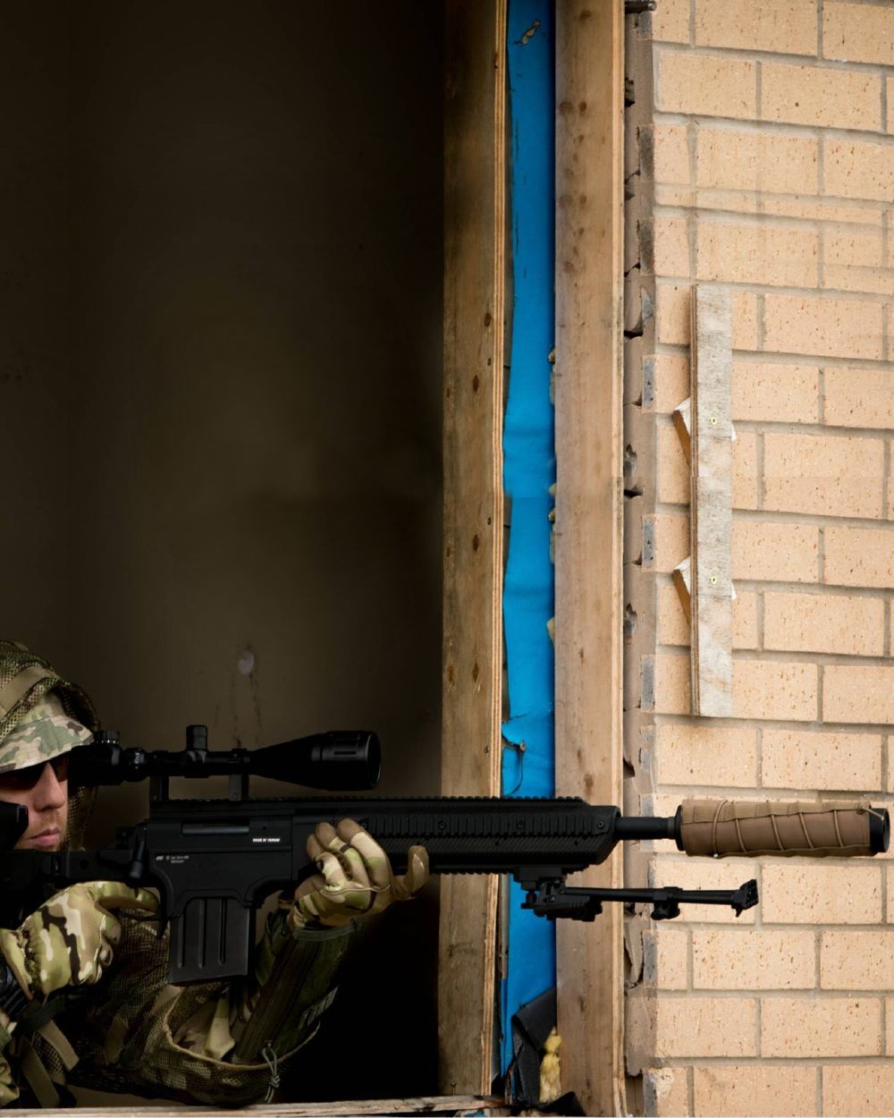 Coyote Coloured Viper Moderator Cover on white background