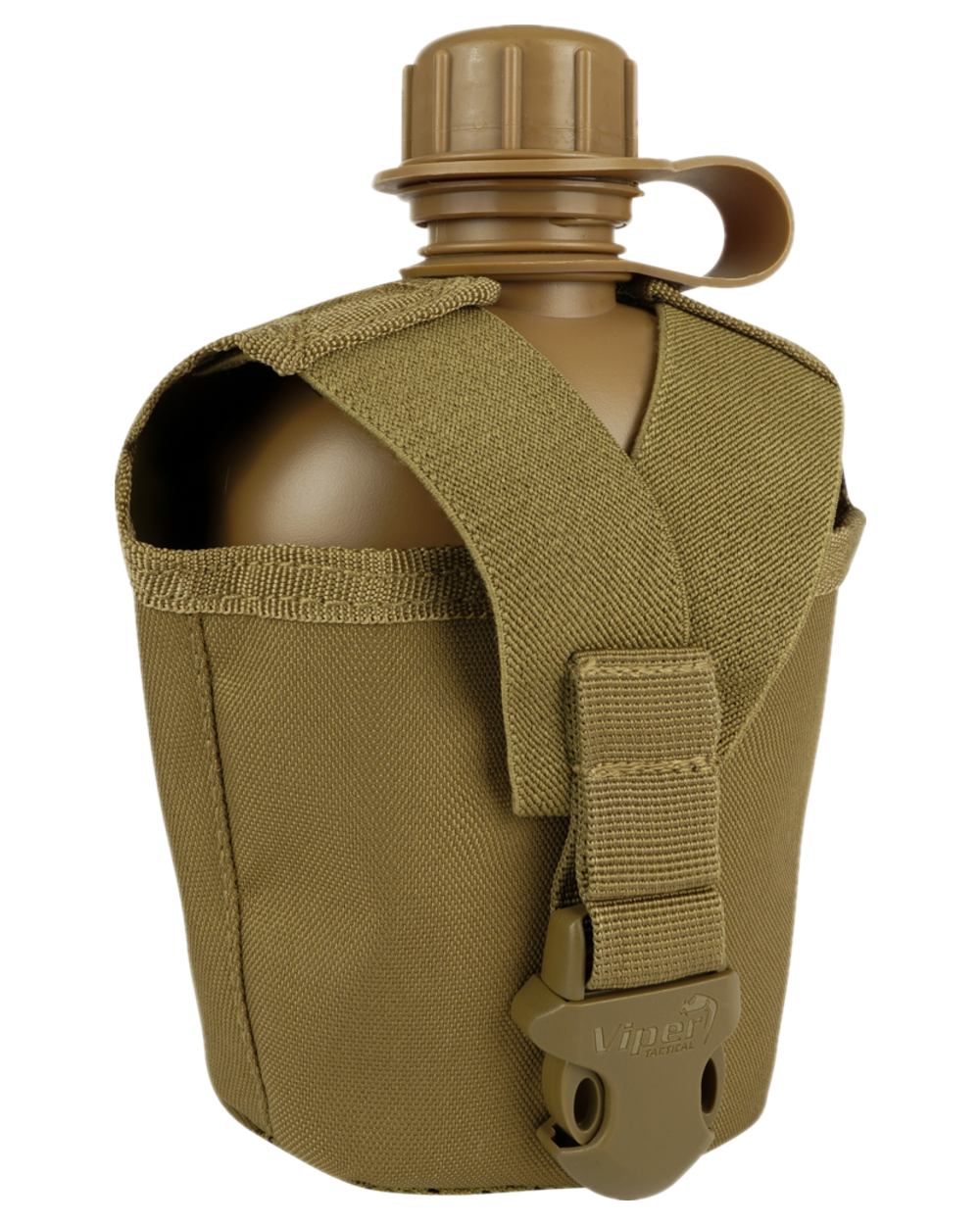 Coyote Coloured Viper Modular Water Bottle and Pouch on white background