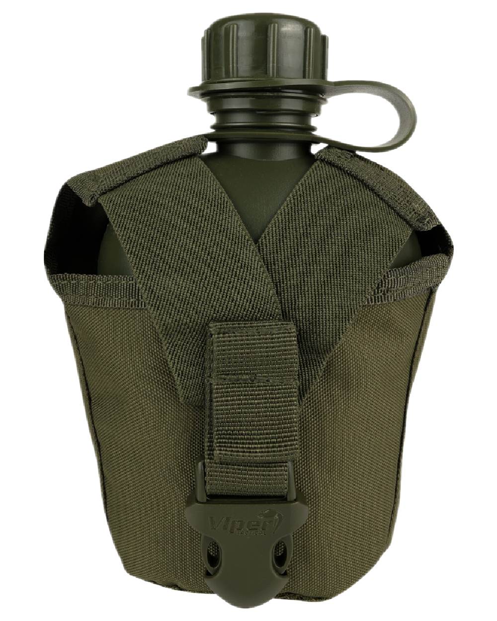 Green Coloured Viper Modular Water Bottle and Pouch on white background