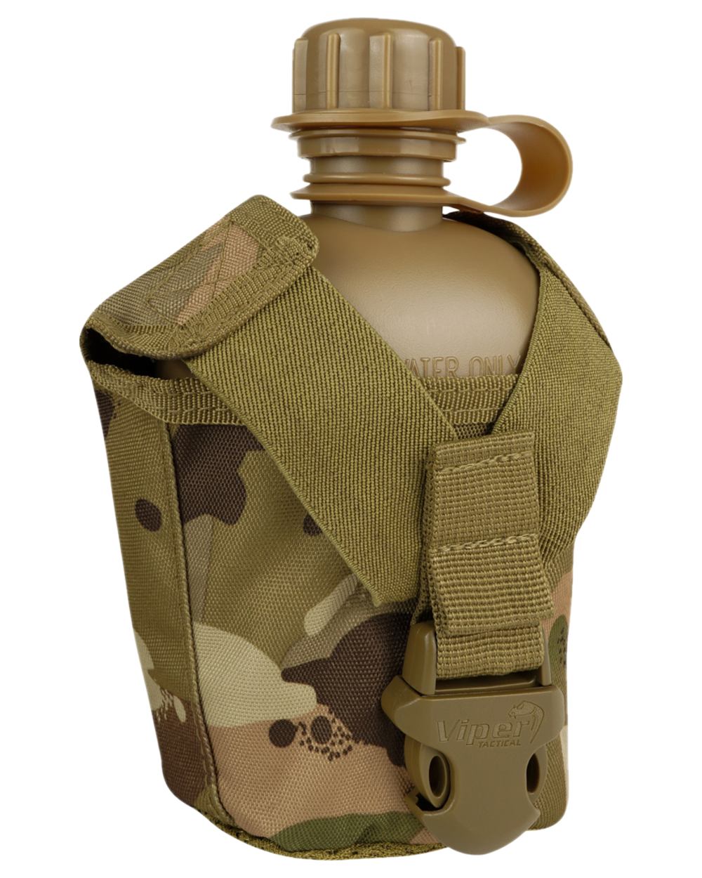 VCAM Coloured Viper Modular Water Bottle and Pouch on white background