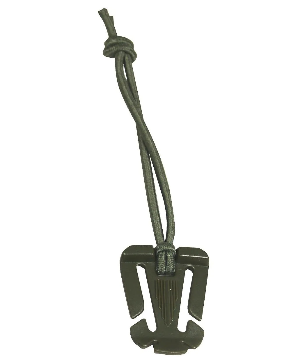 Green Coloured Viper Molle Bungee Retainer on white background