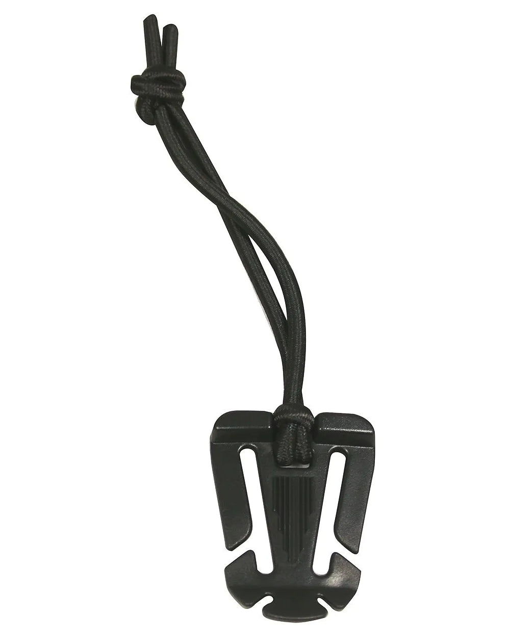 Black Coloured Viper Molle Bungee Retainer on white background