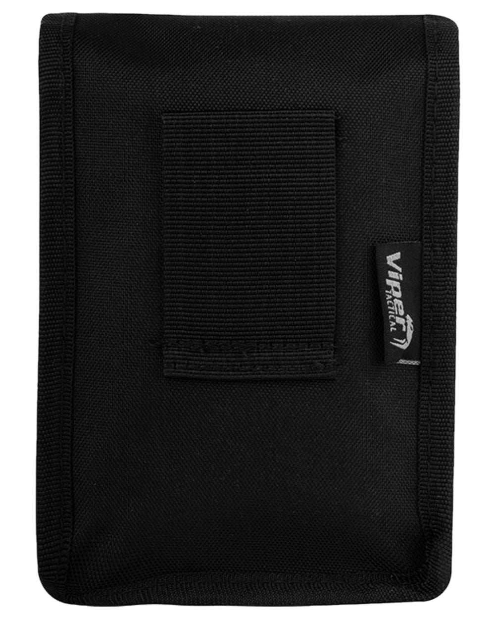 Black Coloured Viper Notebook Pouch on white background