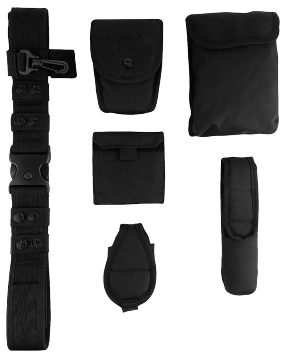 Black Coloured Viper Patrol Belt System on white background