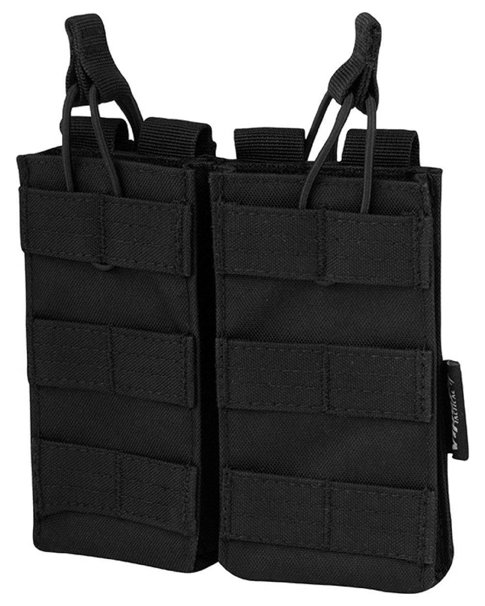 Black Coloured Viper Quick Release Double Mag Pouch on white background
