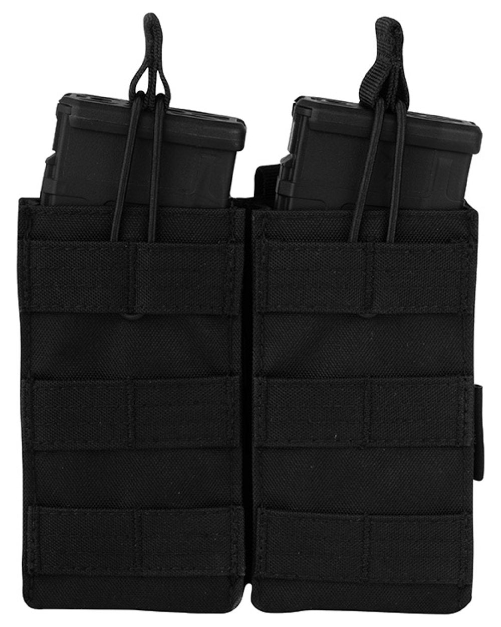 Black Coloured Viper Quick Release Double Mag Pouch on white background