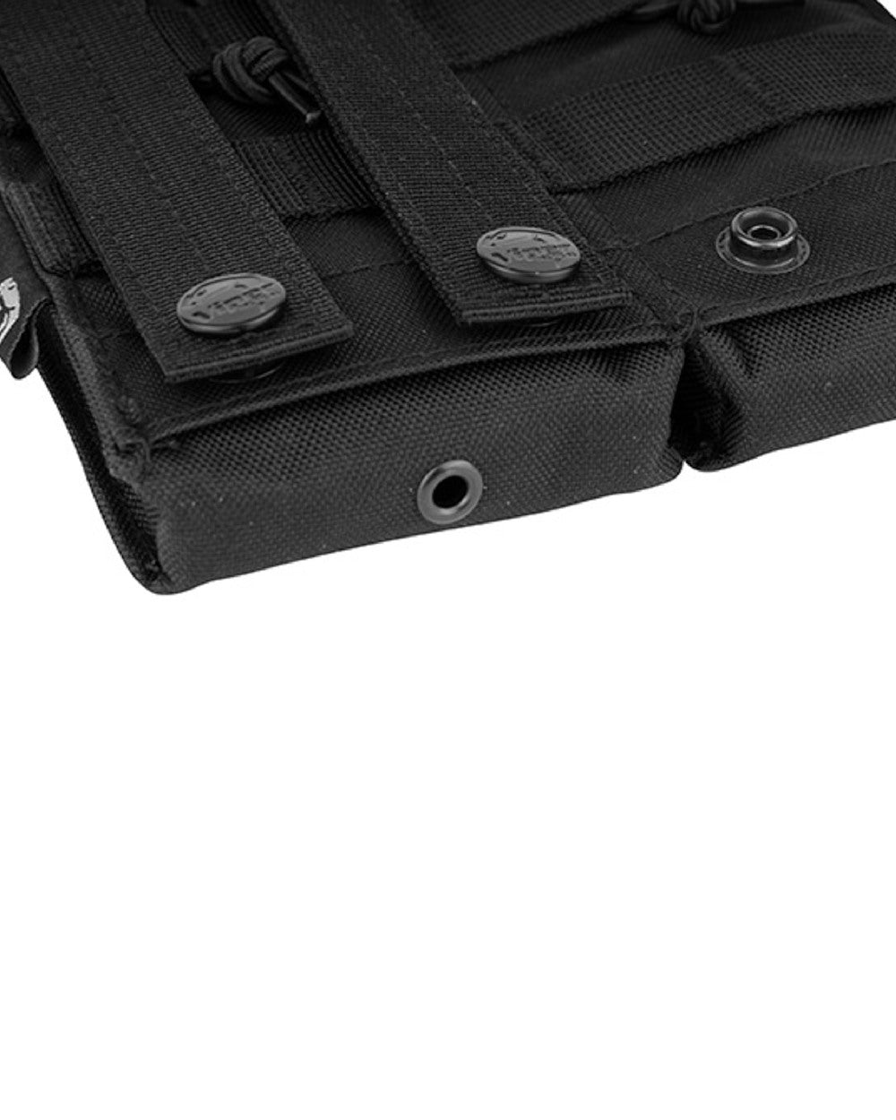 Black Coloured Viper Quick Release Double Mag Pouch on white background