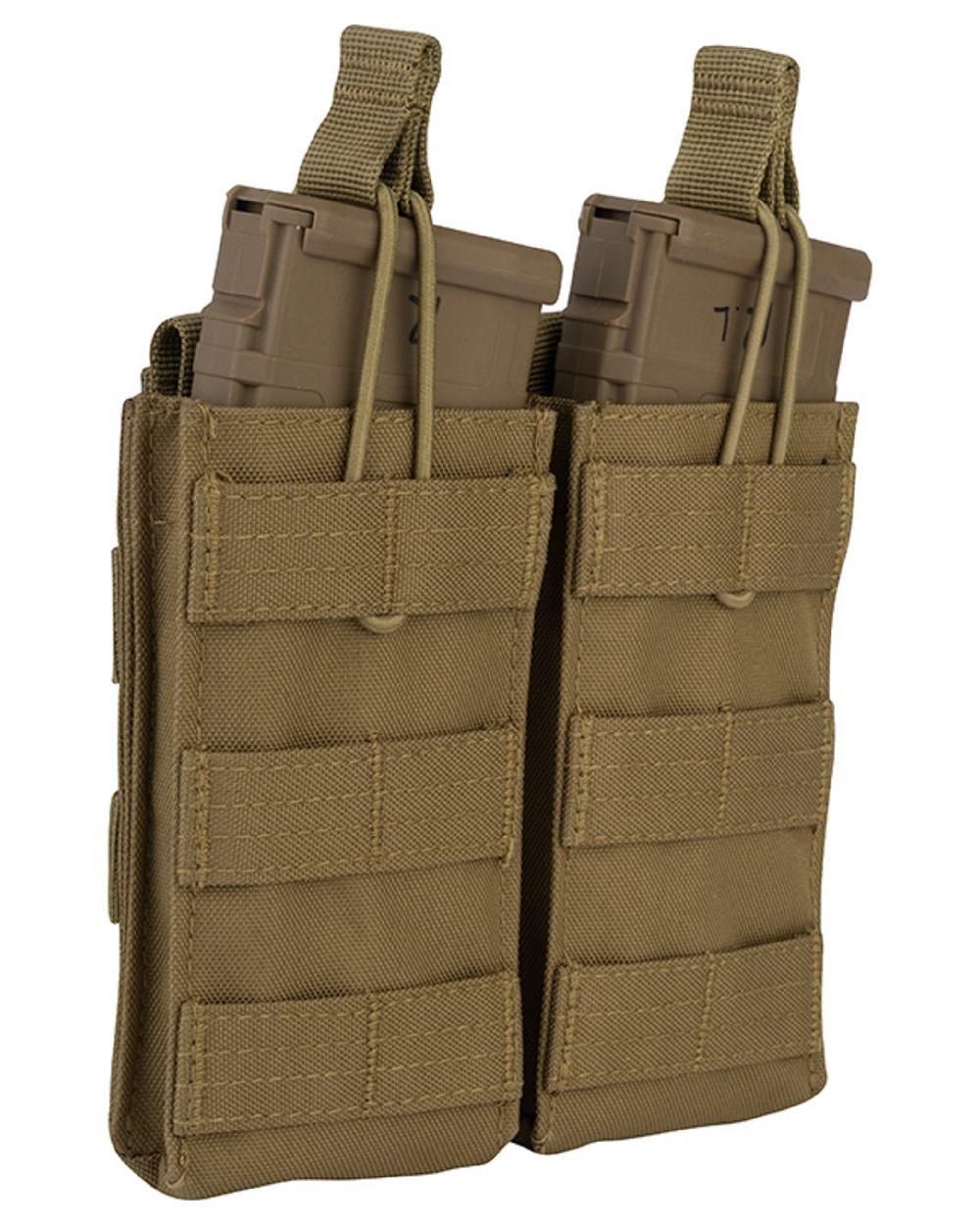 Coyote Coloured Viper Quick Release Double Mag Pouch on white background