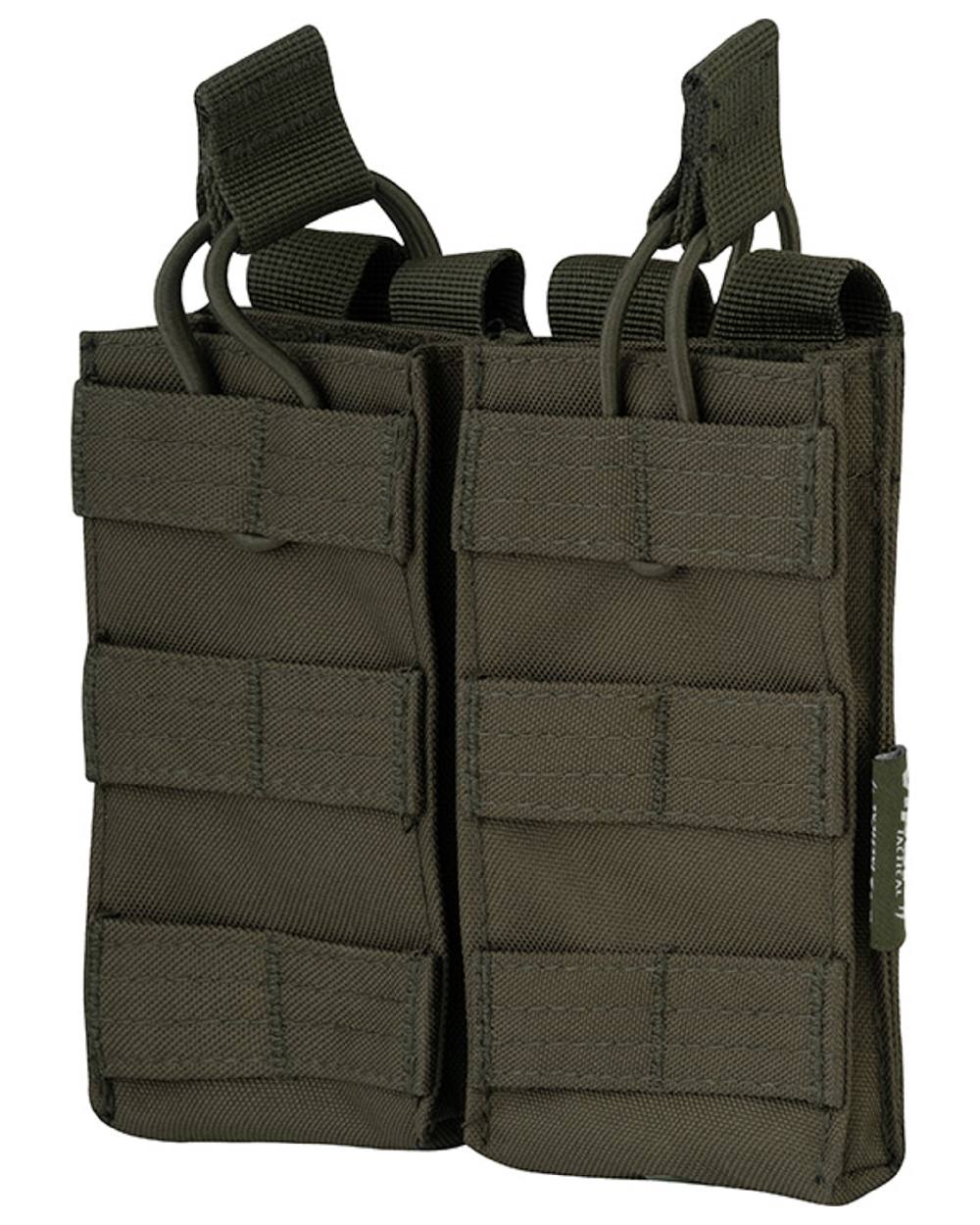 Green Coloured Viper Quick Release Double Mag Pouch on white background