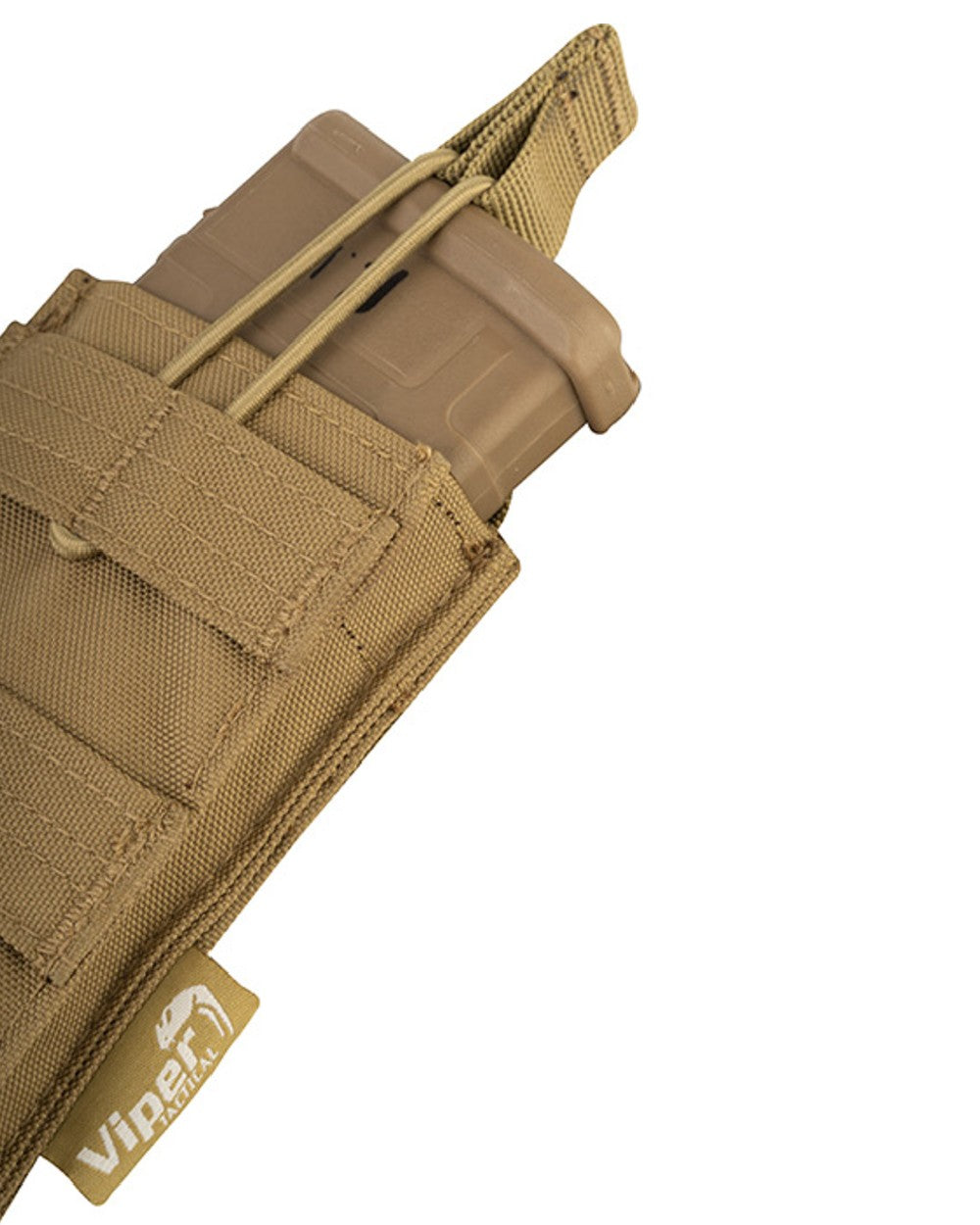 Coyote Coloured Viper Quick Release Mag Pouch on white background