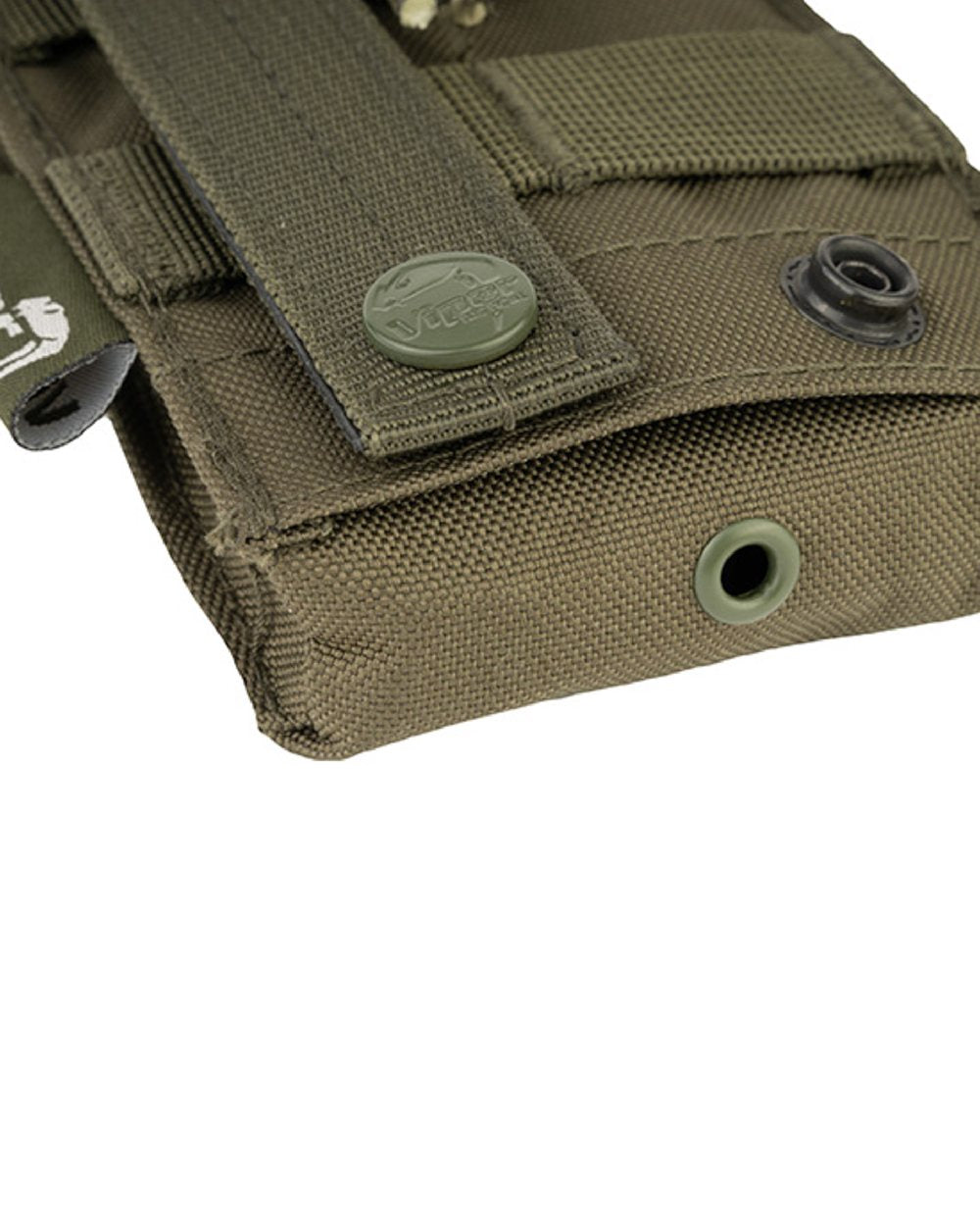 Green Coloured Viper Quick Release Mag Pouch on white background