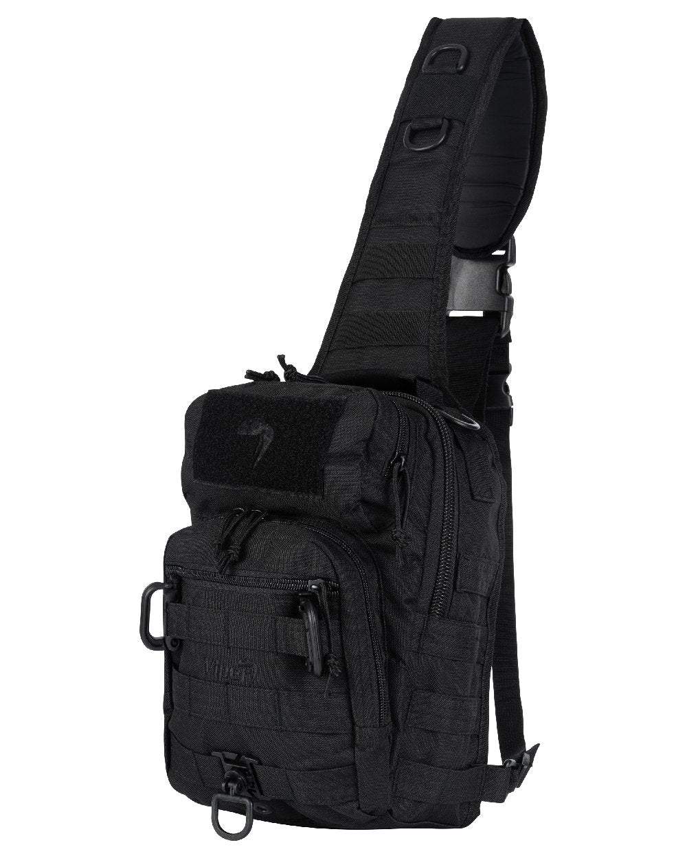 Black Coloured Viper Shoulder Pack on white background