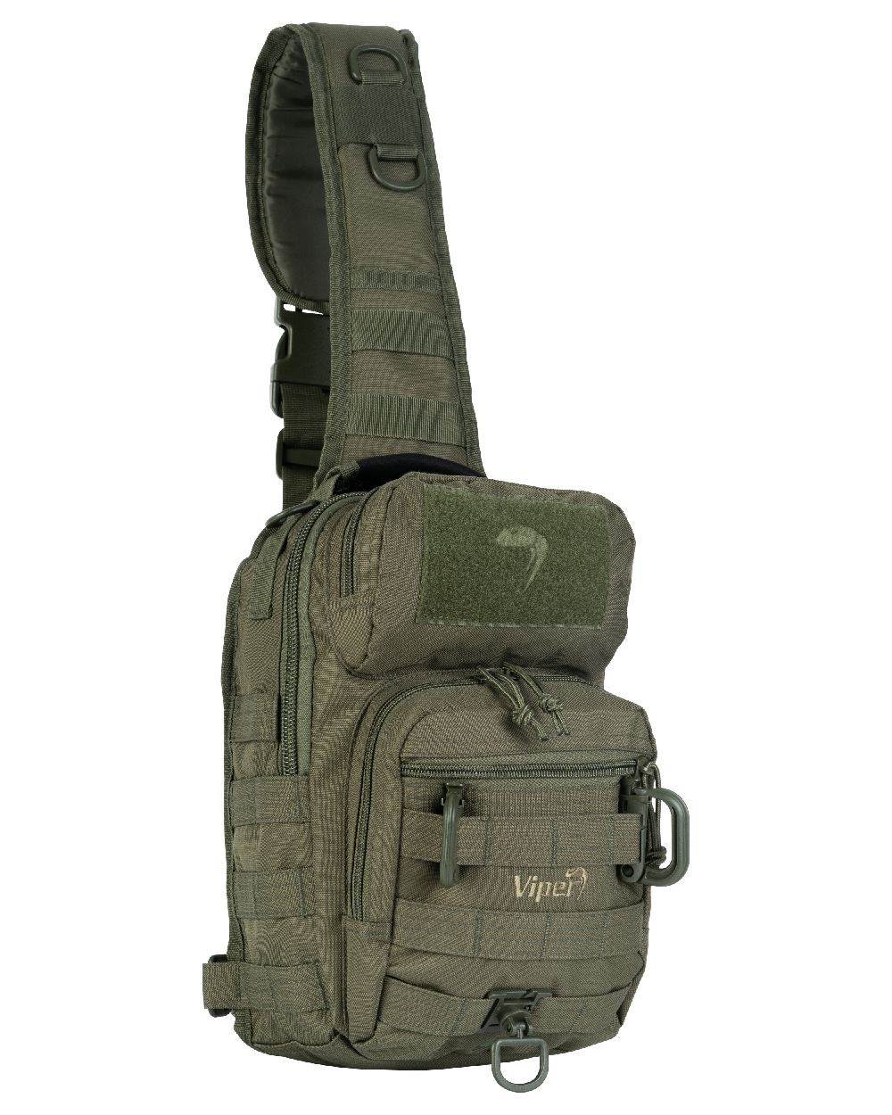 Green Coloured Viper Shoulder Pack on white background