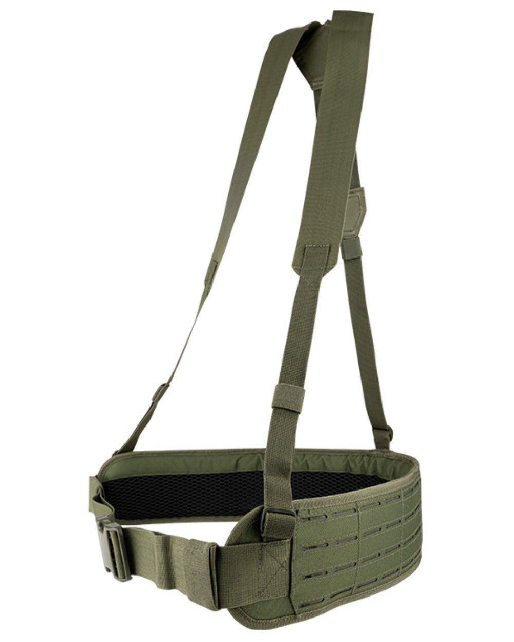 Green Coloured Viper Skeleton Harness Set on white background