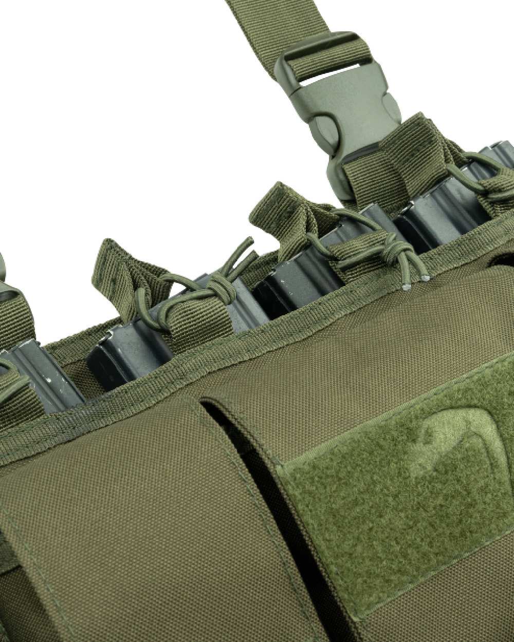 Green Coloured Viper Special Ops Chest Rig on white background