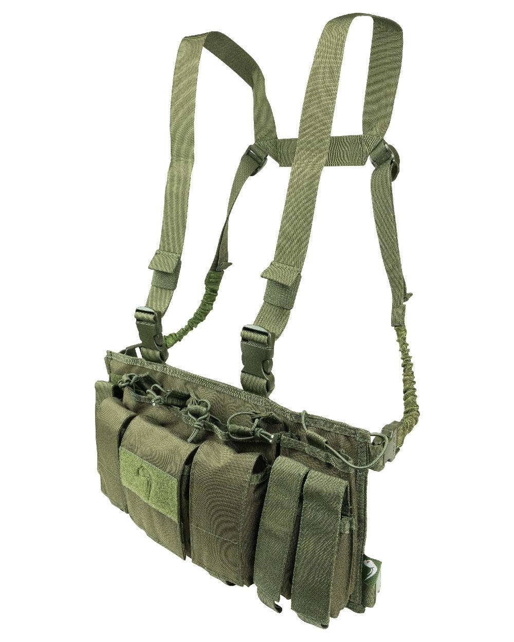 Green Coloured Viper Special Ops Chest Rig on white background
