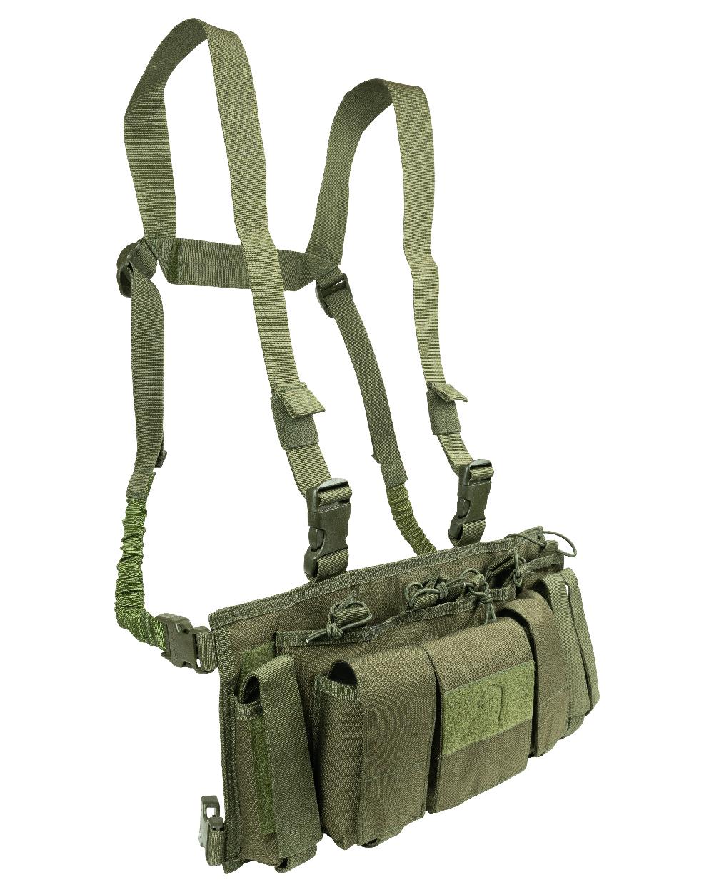 Green Coloured Viper Special Ops Chest Rig on white background