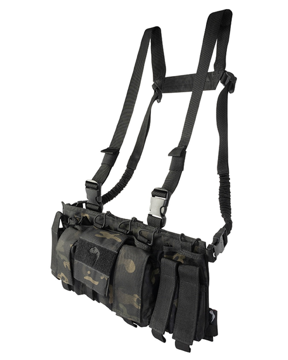 VCAM Black Coloured Viper Special Ops Chest Rig on white background