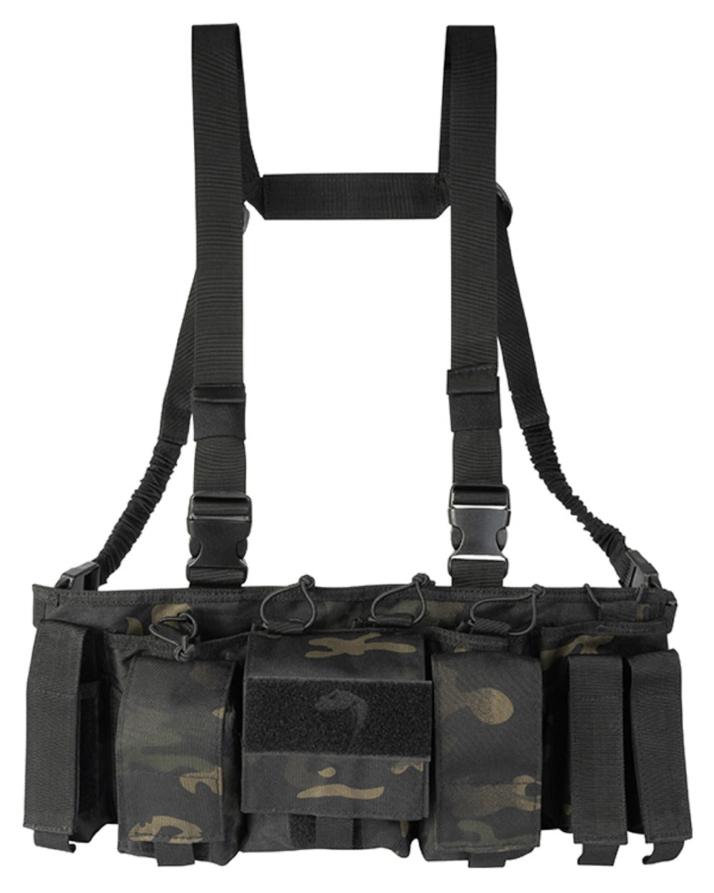 VCAM Black Coloured Viper Special Ops Chest Rig on white background